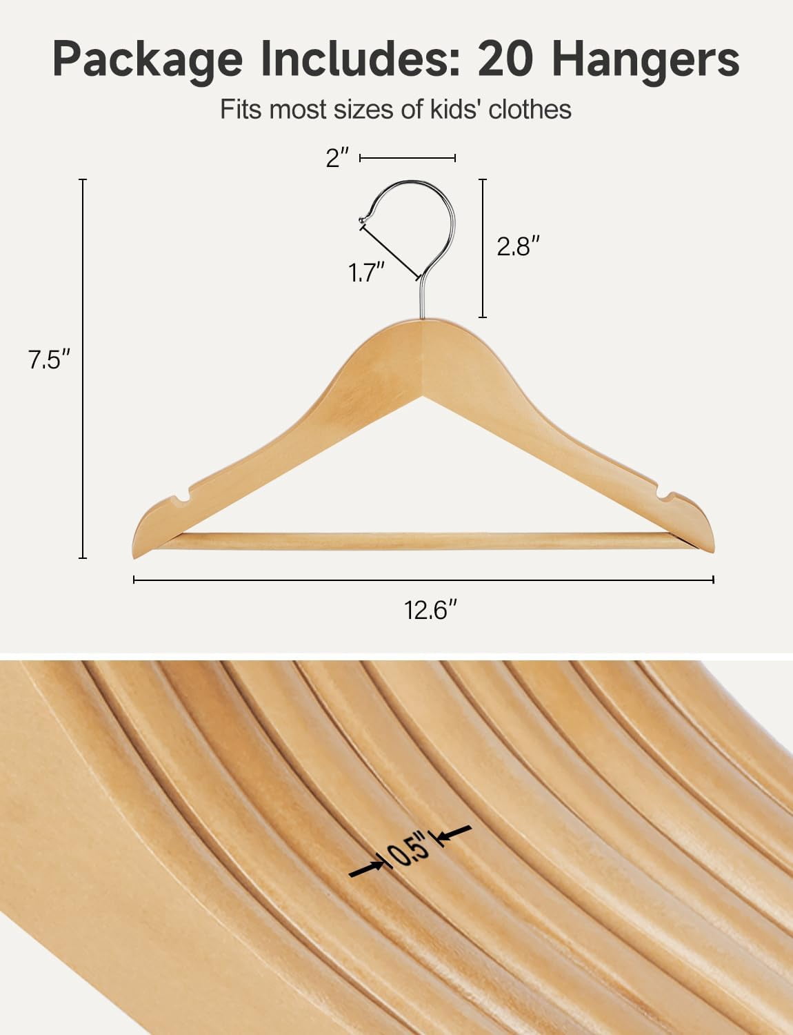 Cedar Wood Clothes Hanger 20 Pack, Wooden Coat Hangers for Shirts, Jackets, Pants, Suits, Sweaters