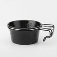 thumbnail image 3 of Picnic Bowl Non-Stick Camping Cup with Handle Tableware Outdoor Cookware Cooking Bowl Black 360ml, 3 of 5