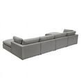 thumbnail image 5 of Kaelynn Sofa Gray Linen Upholstered 4 Seat and 2 Ottoman, 5 of 11