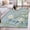 Blue, variant on 3'x5' Area Rugs, Botanical Blue Green Indoor Outdoor Area Rug for Living Room Bedroom, Spring Pastoral Daisy Leaf on Linen Washable Bathroom Rugs Kitchen Floor Carpet Mats Home Decor Aesthetic