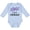 AE-Light Blue, variant on I Love Colorado Columbine Flowers Boys or Girls Long Sleeve Baby Bodysuit