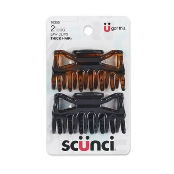 SCUNCI - Effortless Beauty Claw Clips Thick Hair - 2 Clips