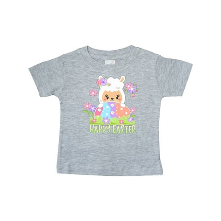 

Inktastic Happy Easter Llama with Spring Flowers and Egg Gift Baby Boy or Baby Girl T-Shirt
