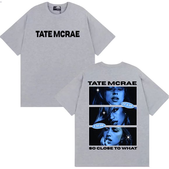 Tate McRae So Close To What Graphic T Shirts Men Women Clothing Fashion Aesthetic T Shirt pure Cotton Hip Hop Short Sleeve Top,XL,7