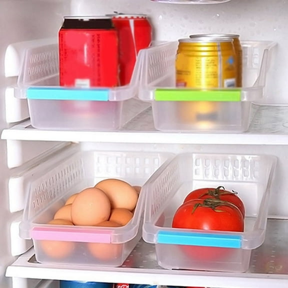 SPRING PARK Food Storage Containers Fridge Produce Saver Refrigerator Organizer Keeper Drawers Bins Baskets with Lids and Removable Drain Tray for Veggie, Berry, Fruits and Vegetables