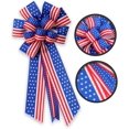 thumbnail image 2 of Nœuds Patriotiques Rouges et Bleus pour la Fête de l'Indépendance 2 Paquets 11x23 Pouces Étoiles du Drapeau Américain du 4 Juillet pour Couronnes Intérieures et Extérieures Décorations d'Arc (Noeuds Patriotiques-2), 2 of 6