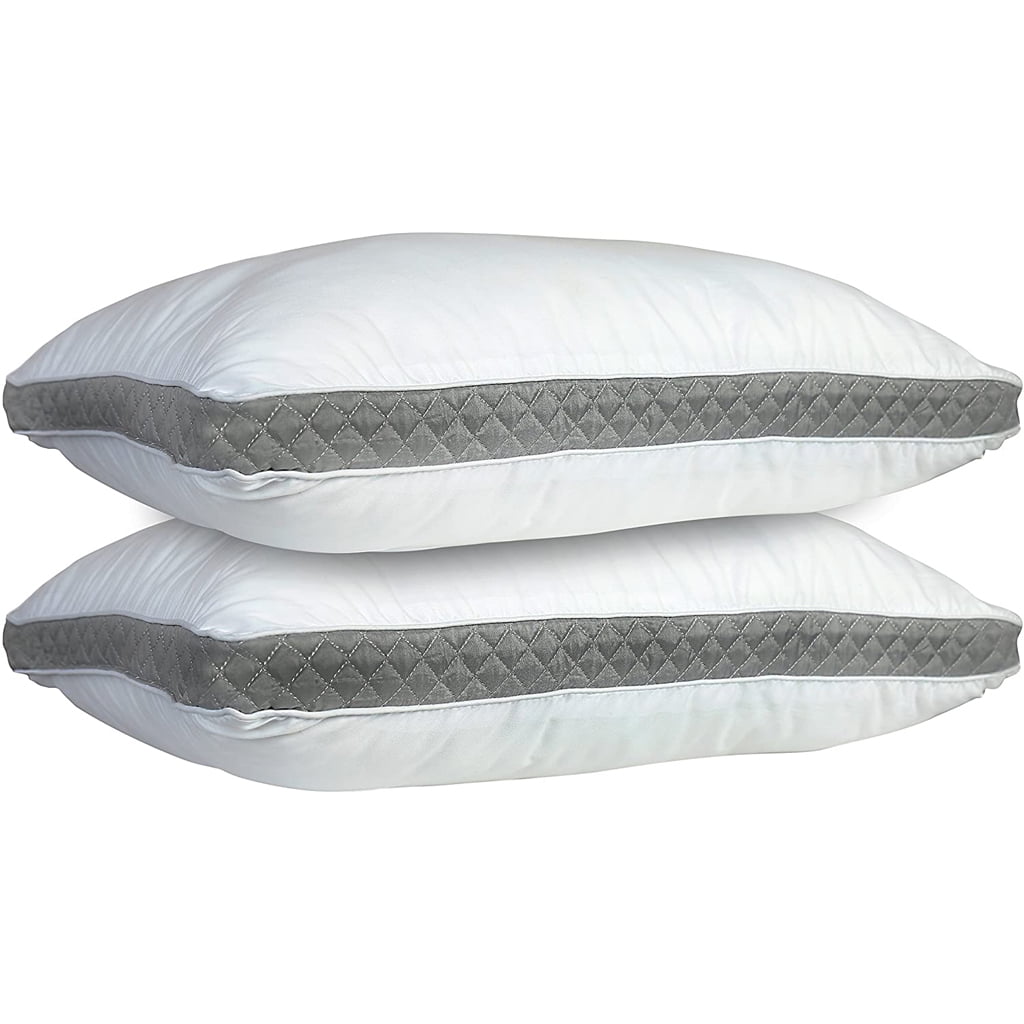 Queen Premium Quality Bed Pillows 2-Pack White Gusset 18 x 26 Inches Side Back Sleepers Utopia Bedding Gusseted Pillow
