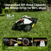 Mammotion LUBA Mini AWD 800H Robot Lawn Mower, Reception 0.2 Acre, Max 0.25 Acre Coverage,All-Wheel Drive 80% Slope, UltraSense AI Vision & App Control, With 4G,Adjustable Cut Height 2.2-4.0
