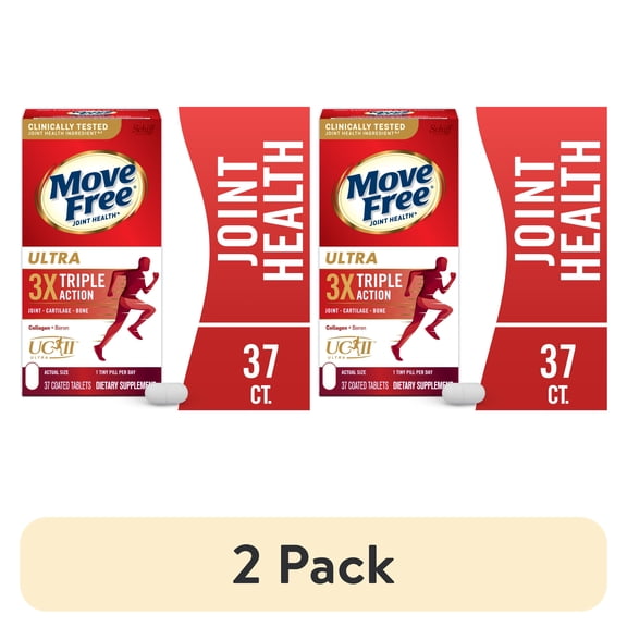 (2 pack) Move Free Ultra Triple Action, 37 Tablets