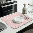 thumbnail image 3 of Microfibre Drying Mat for Kitchen Pioneer Dish Drying Drainer Mat Absorbent Colorful Floral Drying Mat Washing Up for Glass, Plate & Cup 16inch X 18inch, 3 of 7