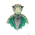 thumbnail image 2 of Nieman, Rachel 26x31 Black Ornate Wood Framed with Double Matting Museum Art Print Titled - Turtle in a Turtleneck, 2 of 4