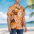 thumbnail image 5 of Bixox Men's Hawaiian Shirts Men's Hippie Ditsy Floral Print Short-Sleeve Shirt-XX-Large, 5 of 8
