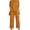 Yellow, variant on Joernso 3 Pcs/Set Women Coat Vest Pants Set Long Sleeve Cardigan O Neck Sleeveless Vest Elastic Waist Wide Leg Trousers Casual Loose Pantsuit Fall Spring Daily Wear Outfit