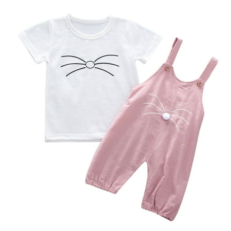 

KI-8jcuD Toddler Summer Outfits For Girls Toddler Kids Baby Girls Cartoon Cat Print T-Shirt + Bodysuit Romper Outfit Must Haves Girl Clothes Crop Girl Stuff Nee Born Outfit Size 4 Girls Clothes Girl