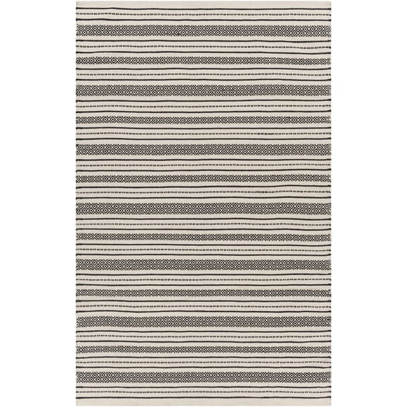 BoutiqueRugs Hagnaya Southwestern Area Rug - Black, Beige - 6' x 9'