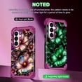 thumbnail image 7 of CASEFIV for Phone Case for Samsung Galaxy S26,Glow in The Dark,Shockproof Protection Hard PC Soft Flexible TPU Bumper Drop Protective Protective Phone Cover Case for Galaxy S26,Purple Flower, 7 of 7