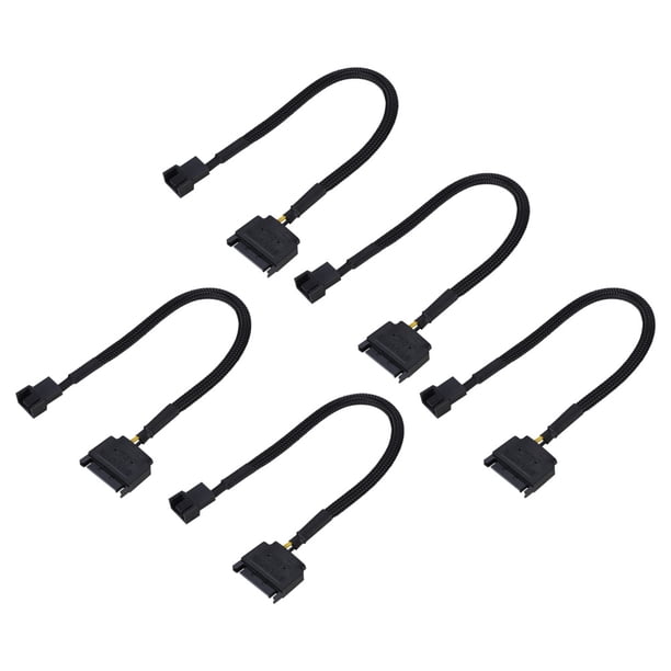 Adaptador de ventilador de refrigeración Pinto Pin, 5 piezas SATA 15 pines a Pinto Pin Convertidor de ventilador de refrigeración Cable adaptador de ventilador de refrigeración Sata Pinto Pin Rend