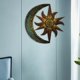 thumbnail image 5 of Escultura de pared de metal con temática celestial, arte artístico de sol y luna, estatuas colgantes 35cm, 5 of 7