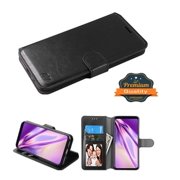Google Pixel 4 XL Phone Case Leather Flip Wallet Case Stand Pouch Folio Book Style Magnetic Buckle with Credit Card / ID Slots Holder & Money Cash Pokcet [Kickstand] BLACK Cover for Google Pixel 4 XL