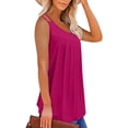 thumbnail image 6 of Goodeals Women Flowy Tank Tops Backless Sleeveless Camisole Sexy Tank Top Spaghetti Strap Crew Neck Shirts Basic Y2k Going Out Clothes(Hot Pink,XL), 6 of 8