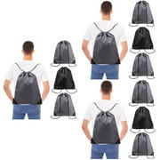 12 Pcs  Drawstring Backpacks Draw String Back Sacks Large Capacity Gym Bags Draw String Bags for Men Women