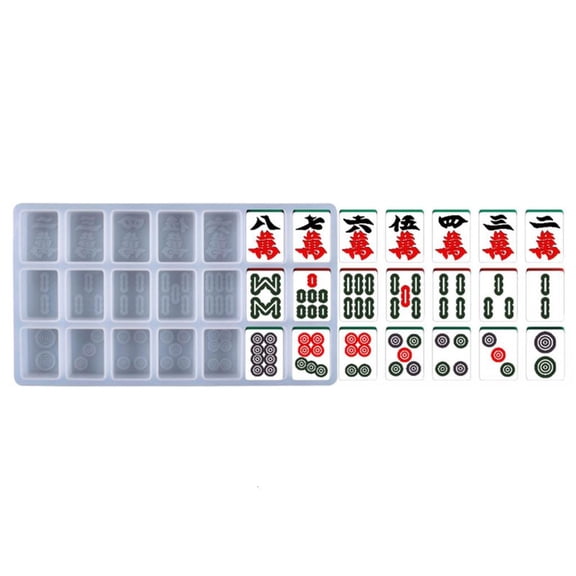 Osdhezcn Mahjong Tiles Silicone Mold Epoxy Silicone Molds for DIY Personalized Craft