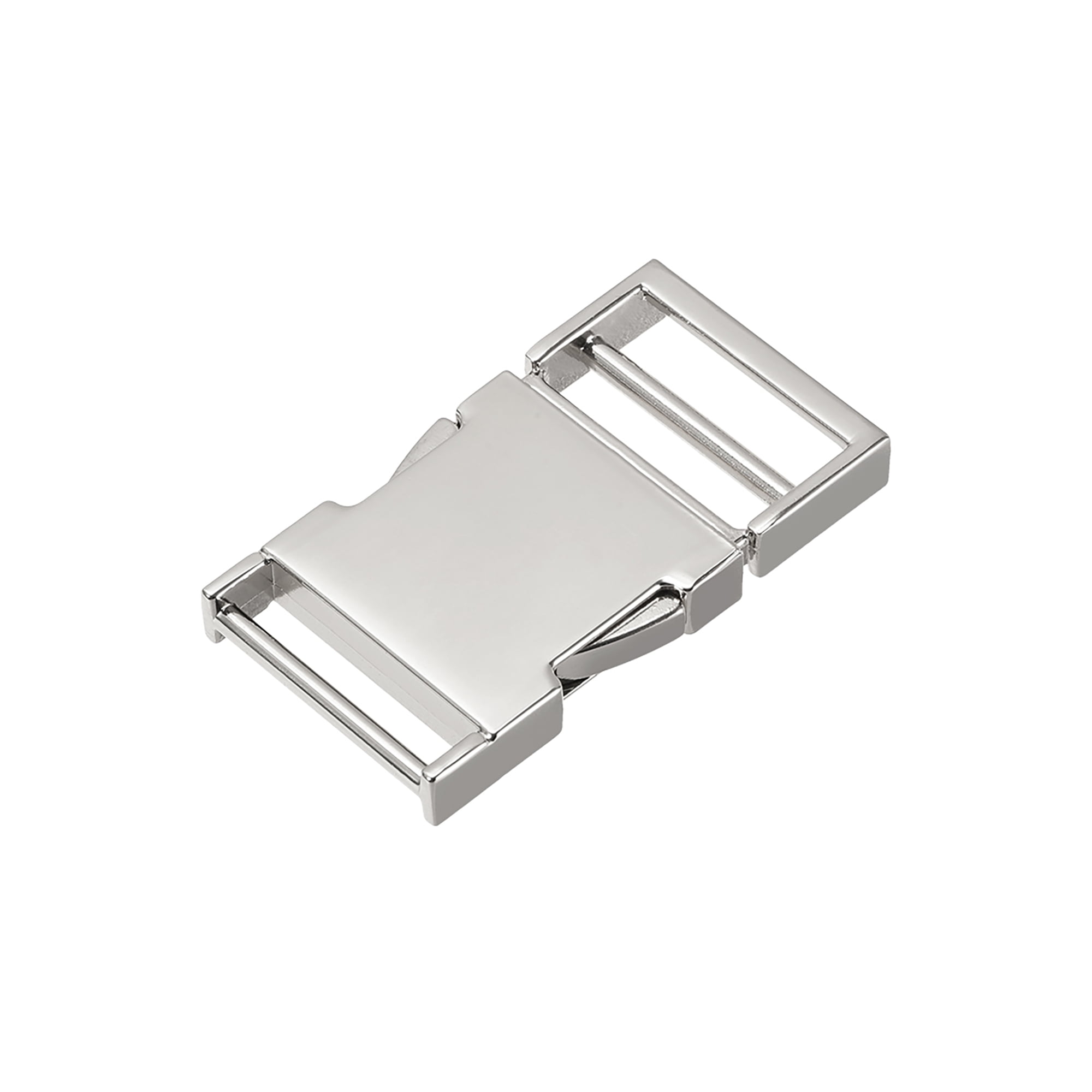 Side Release Buckle, 1inch Zinc Alloy Adjustable Buckle Silver Tone