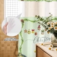 thumbnail image 2 of No Hook Shower Curtain with Built-in Rings - Merry Christmas Washable Waterproof Fabric Bathroom Curtains for Hotel,Rentals, Stall 48 X 72 Inch , Green Christmas Gnome Elf Xmas Balls, 2 of 9