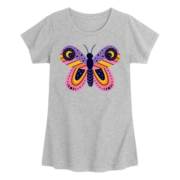 Instant Message - Celestial Butterfly - Youth Girls Fitted Short Sleeve T-Shirt