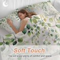 thumbnail image 4 of 3 Piece Green Eucalyptus Duvet Cover Set Queen Size,Microfiber Comforter/Quilt Cover with Corner Ties and 2 Pillowcases,Country Nature Leaf Succulent Plant All Season Soft Bedding with Zipper Closure, 4 of 8