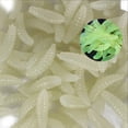 thumbnail image 5 of Artificial Waxworm Fishing Lures - Soft Plastic Grub Bait 0.8in 0.01oz - Silicone Larva Lures for Trout Panfish Crappie - Assorted Colors Fishing Tackle B, 5 of 7