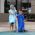 thumbnail image 6 of COR Surf Kids Hooded Poncho Changing Towel Quick Drying Microfiber Bath Robe for Kids (Cobalt, One Size), 6 of 6