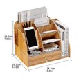 thumbnail image 1 of Caja de almacenamiento de documentos de oficina de gran capacidad, estilo nórdico, moda creativa con compartimento, soporte para bolígrafos de escritorio, estante de almacenamiento, 1 of 4