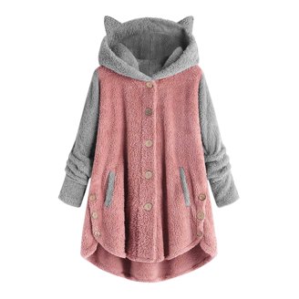 TechPro Sherpa Jacket - warme fleece jas met capuchon en ritszakken