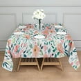thumbnail image 3 of Pioneer Flower Floral Print Pattern Square Tablecloth,Waterproof Square Table Cover,Wipeable Spillproof Washable Table Cover for Home Kitchen Party Decor 42"X42"(107x107cm), 3 of 6
