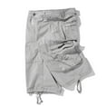 thumbnail image 4 of HCNTES Mens Shorts Cargo Elastic Waist Bermuda Shorts Summer Casual Loose Fit Multi Pockets Outdoor Jogger Short Cargos(White,S), 4 of 4