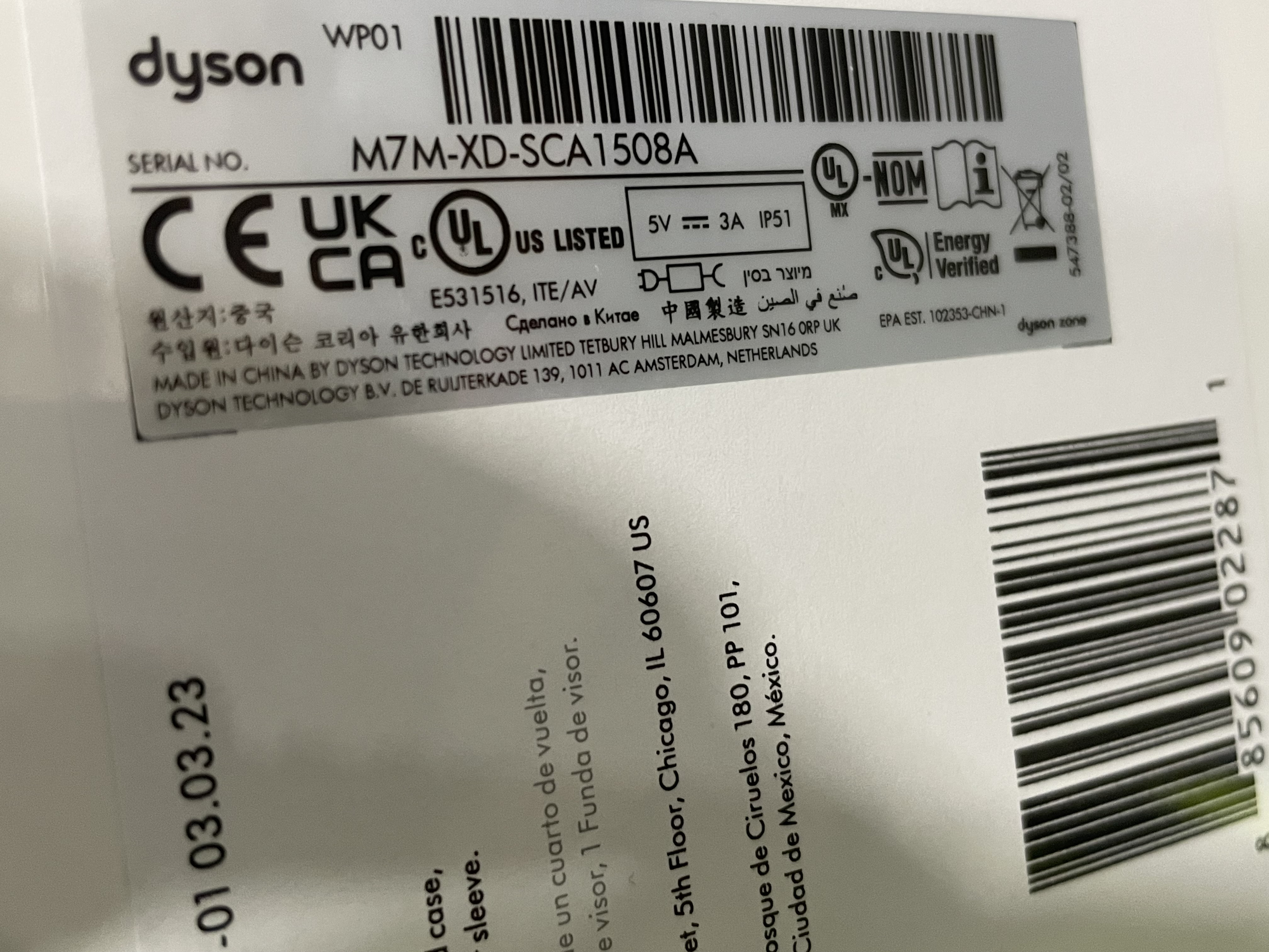 Dyson Zone noise-cancelling headphones WP01 ULTRA BLUE