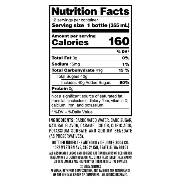 Jones Soda Co. Sunset Sarsaparilla, 12 fl oz, 12-count