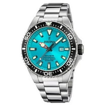 Festina Diver Stainless Steel Turquoise Dial Quartz F20663-5 200M Men's Watch