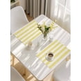 thumbnail image 5 of Yellow Striped Placemats Set of 12, Farmhouse Vintage Stripes Placemats for Dining Table, Place Mats for Kitchen Tabletop, Waterproof Wipeable Dining Table Mats Set, 5 of 9