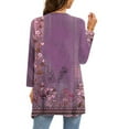 thumbnail image 3 of Dyegold Lightweight Cardigans For Women Fall Fashion 3/4 Sleeves Thin Jackets Casual Open Front High Low Hem Kimono Cardigan, 3 of 5