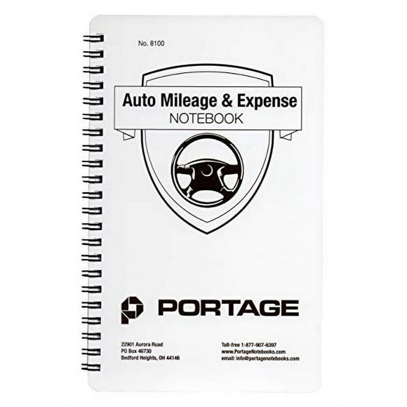 Cuaderno de kilometraje y gastos - Registro de km del vehículo, libro de millas para más de 400 viajes, rastreo del cuentakilómetros - 5x8 pulgadas, 60 páginas (1 paquete)