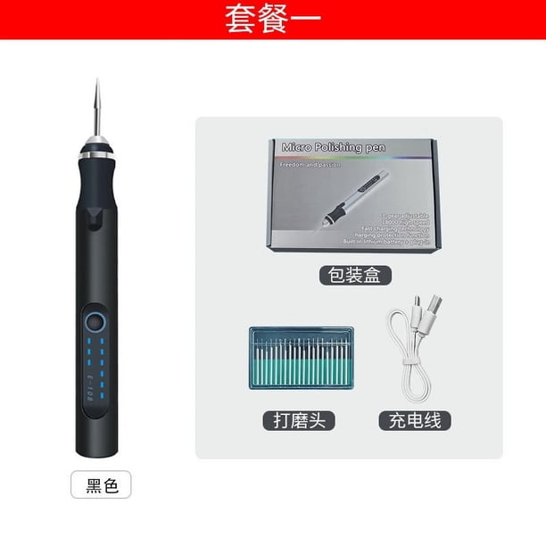 Wmhnj Kit de grabado porttil definitivo para metal, madera, vidrio y plstico. Incluye 30 puntas. Herramienta de grabado recargable para manualidades. Ideal para principiantes.