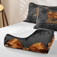 thumbnail image 4 of jejeloiu Cheetah Print Letter Z Quilt Full For Kids,Baroque Initial Print Full Bedspread Sets,3 Pieces, 4 of 7