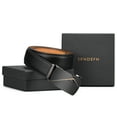 thumbnail image 3 of SENDEFN Leather Belt for Men Automatic Ratchet Buckle Slide Dress Casual Belts 1 3/8'' Wide, Adjustable Trim to Fit, 3 of 8