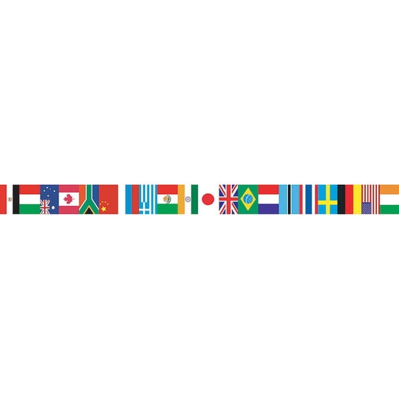 International Flags Straight Border Trim, 35 Feet