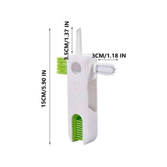 Rkxzt Cup Brush 4-in-1 Cup Lid Brush Portable Boy's Bottle Cleaning Brush with Ergonomic Handle for Thermo Cups and Water Bottles Household