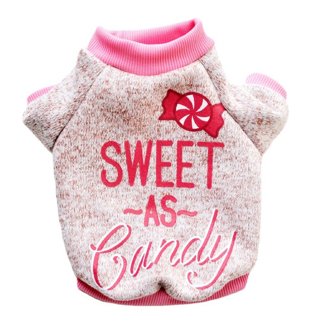 Flmtop Pet Pullover Letter Print Keep Warmth Soft Texture Fashion Pet Dogs Sweatshirt Costume for Winter