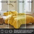 thumbnail image 4 of Simple&Opulence 100% Belgian Flax Linen Duvet Cover King Size -3 Pieces - Natural Flax French Country Bedding Set - Breathable Farmhouse Comforter Cover with Coconut Button Closure - Mustard Yellow, 4 of 7