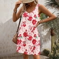 thumbnail image 5 of Womens Sleeveless Floral Sundress Casual Summer Dress Beach Vacation Dress Lightweight A-Line Tank Dresses, 5 of 6